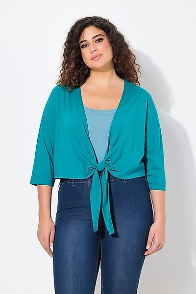 Ulla Popken T-Shirt Bolero kurze Jacke Jersey 3/4-Arm Saumknoten günstig online kaufen