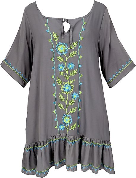 Guru-Shop Midikleid Bestickte Hippie Tunika, Boho günstig online kaufen