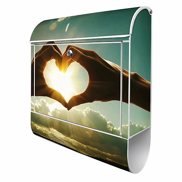 Banjado Design Briefkasten Weiß Pulverbeschichtet 39x47x14cm 2 Schlüssel Mi günstig online kaufen