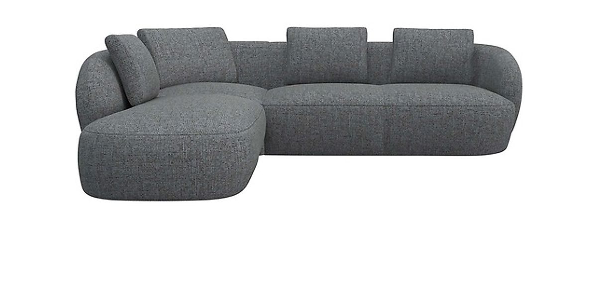 FLEXLUX Ecksofa »Torino, rund, L-Form, Sofa-Ecke mit Ottomane«, Modernes, o günstig online kaufen