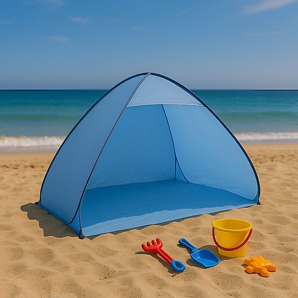 BURI Kuppelzelt Pop-Up Strandmuschel Windschutz Sonnenschutz günstig online kaufen