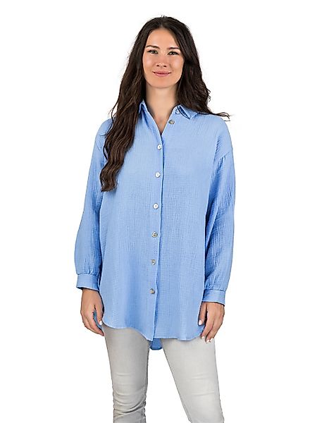 DENIMFY Hemdbluse Damen Bluse DFMathilda Oversize günstig online kaufen