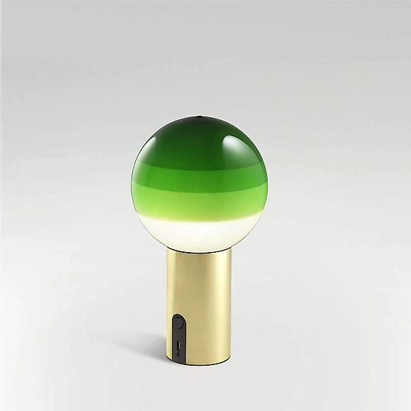 MARSET Dipping Light Akku-Tischlampe grün/messing günstig online kaufen