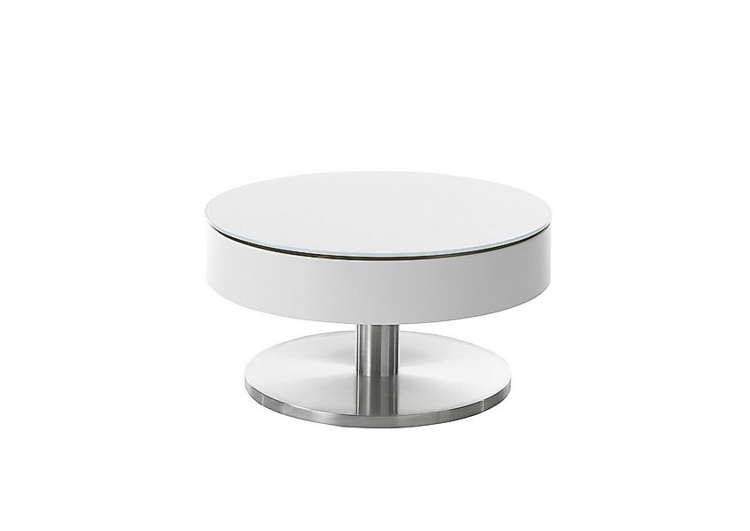 freiraum Couchtisch SUVA, mit Stauraumfach, weiss, Glas/ Metall/ MDF - 40x7 günstig online kaufen