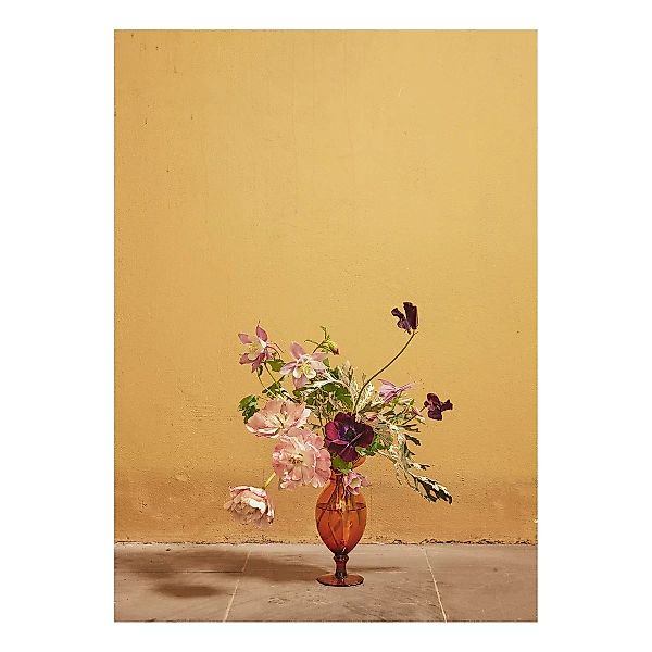 Paper Collective - Blomst 02 Ochra Kunstdruck 30x40cm - ocker, grün, pink, günstig online kaufen