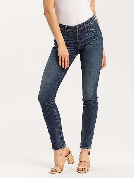 Cross Jeans Damen Jeans Anya - Slim Fit - Blau - Dark Blue günstig online kaufen