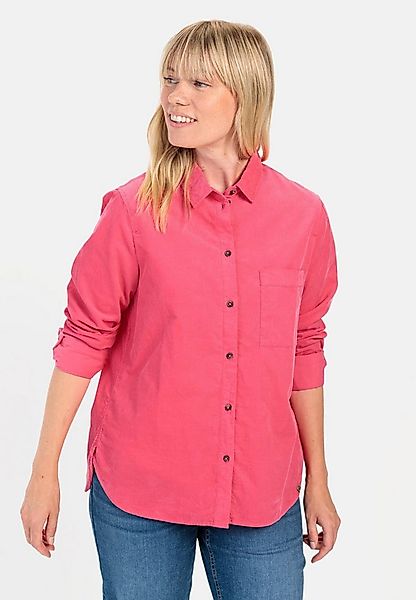 camel active Hemdbluse mit Brusttasche Langarm Hemdblusenkragen unifarben günstig online kaufen