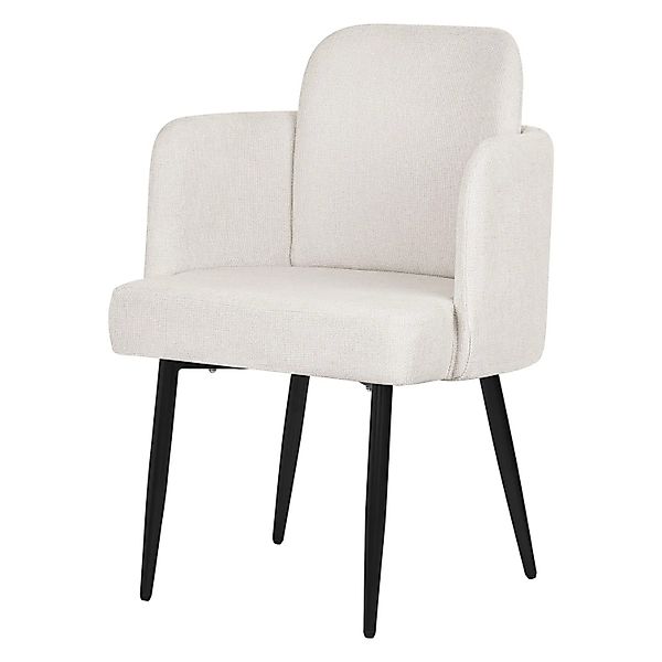 ML-Design Esszimmerstuhl Beige mit Stoffbezug Rückenlehne Rattan-Optik günstig online kaufen