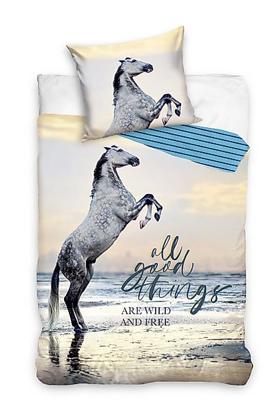 Carbotex Bettwäsche Horses Pferde Bettwäsche 135 günstig online kaufen