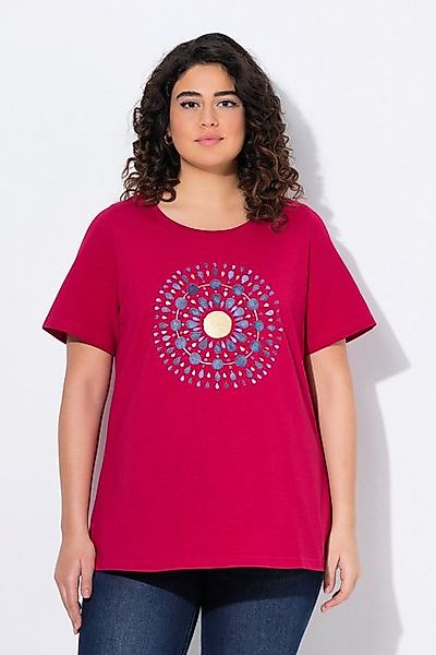 Ulla Popken T-Shirt T-Shirt Mandala A-Linie Rundhals Halbarm günstig online kaufen