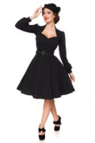 Schwarzes Kleid mit langen Ärmeln günstig online kaufen