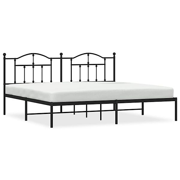 vidaXL Bettgestell mit Kopfteil Metall Schwarz 193x203 cm Modell 51847245 günstig online kaufen