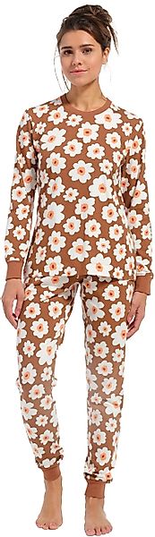 Rebelle Schlafanzug Damen Pyjama mit Blumen günstig online kaufen