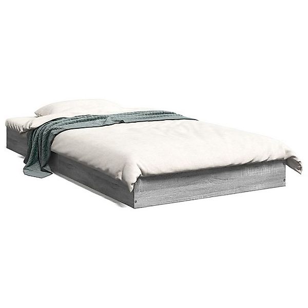 vidaXL Bettgestell, Bettrahmen Grau Sonoma 90x190 cm Holzwerkstoff günstig online kaufen