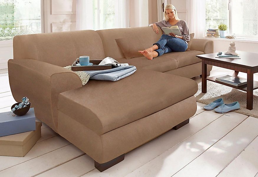 Home affaire Ecksofa "Nika zeitlos und elegant, L-Form", wahlweise mit Bett günstig online kaufen