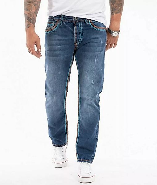 Rock Creek Straight-Jeans Herren Jeans dicke Nähte RC-2270 günstig online kaufen