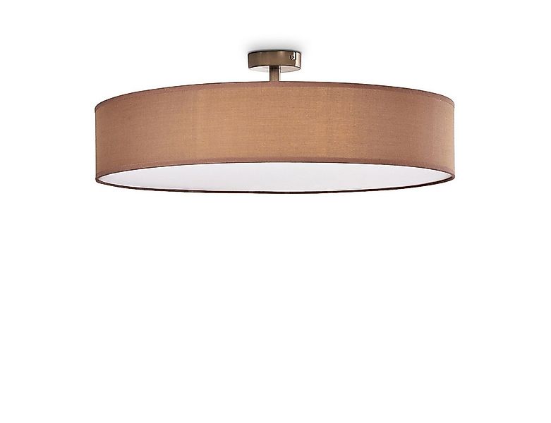 hofstein Deckenleuchte »Mels« runde Deckenlampe mit Lampenschirm aus Stoff günstig online kaufen