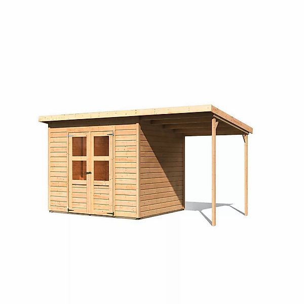 Karibu Gartenhaus Tony 2 mit Anbau B/H/T: ca. 242x220x214 cm günstig online kaufen