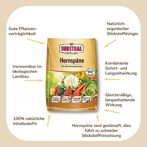 Substral Gartendünger Hornspäne 5 kg, organischer günstig online kaufen
