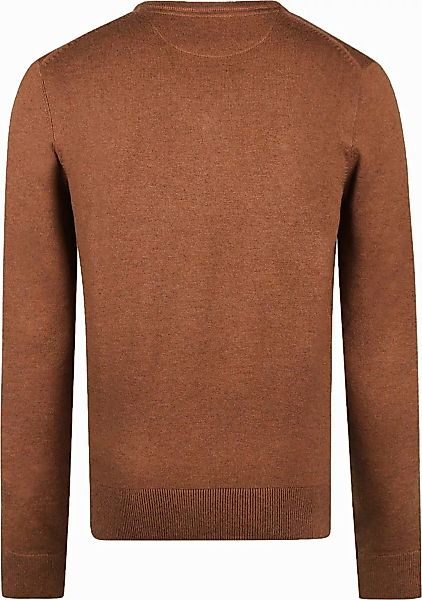 McGregor Pullover Merinowolle V-Ausschnitt Chestnut Braun - Größe XL günstig online kaufen