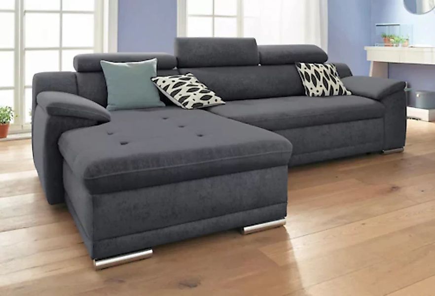 sit&more Ecksofa "Andiamo L-Form", wahlweise mit Bettfunktion, inklusive Ko günstig online kaufen