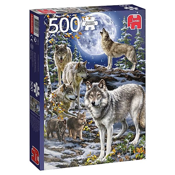 Jumbo Spiele 18845 - Wolfsrudel Im Winter 500 Teile Puzzle günstig online kaufen