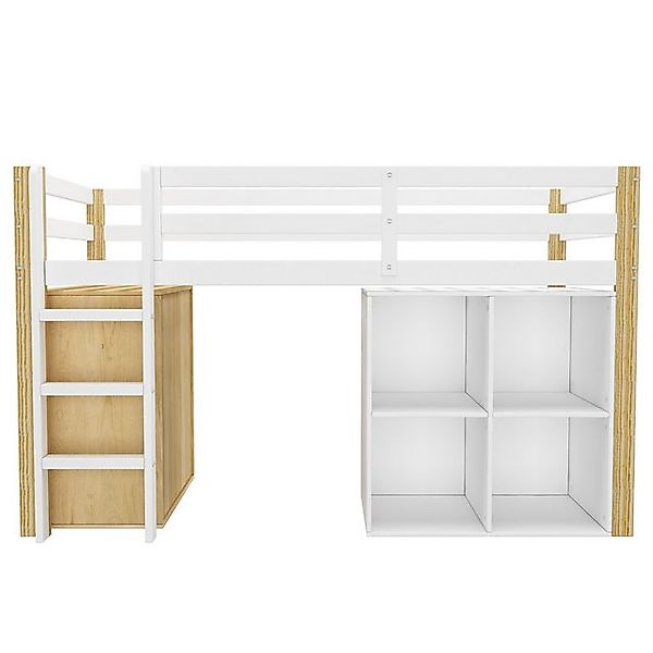 Odikalo Kinderbett Hochbett Einzelbett mit 2 Aufbewahrungsschrank Leiter 90 günstig online kaufen