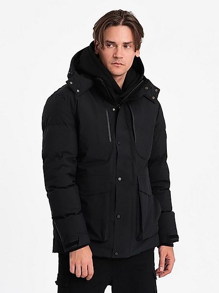 OMBRE Winterjacke Winterjacke für Herren mit abnehmbarer Kapuze günstig online kaufen