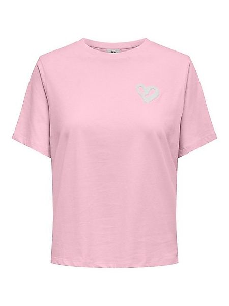 JACQUELINE de YONG T-Shirt Legeres Schriftzug in Bouclé-Optik (1-tlg) JDYFE günstig online kaufen