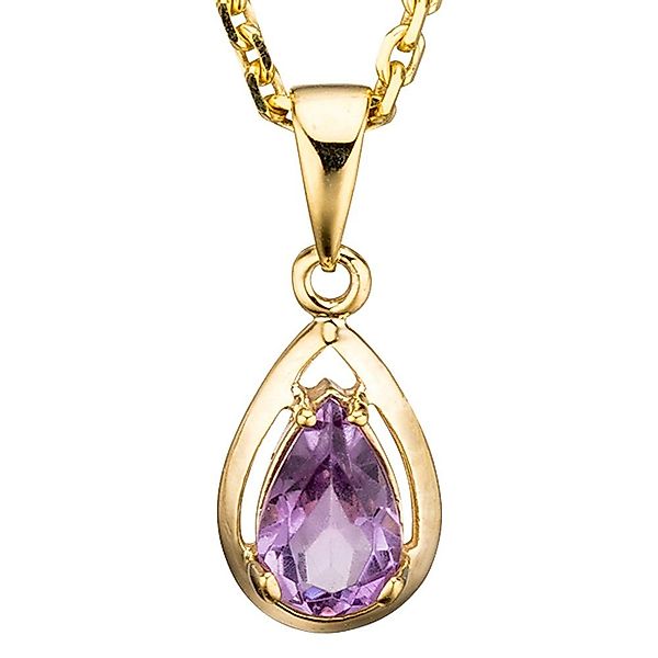 Schmuck Krone Kettenanhänger Anhänger Amethyst hellviolett günstig online kaufen