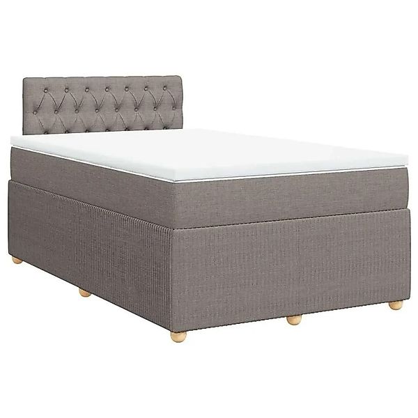 vidaXL Boxspringbett mit Matratze Taupe 120x190 cm Stoff 3287406 günstig online kaufen
