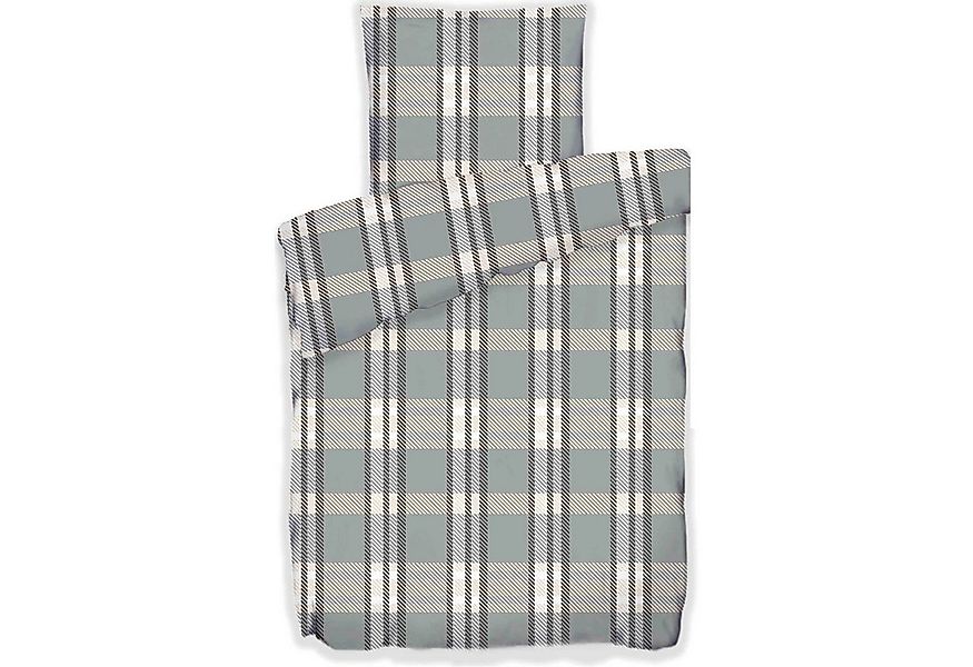 Buymax Bettwäsche Fleece Bettbezug-Set, kariert, Fleece, 3 teilig, 200x200 günstig online kaufen