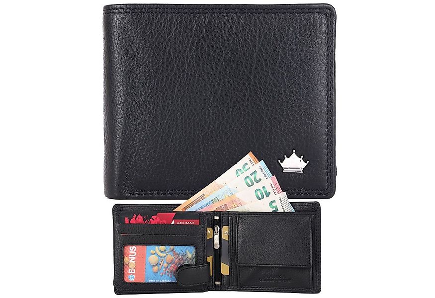 Manza Geldbörse Geldbörse Herren Großes Münzfach Portemonnaie Echt Leder RF günstig online kaufen