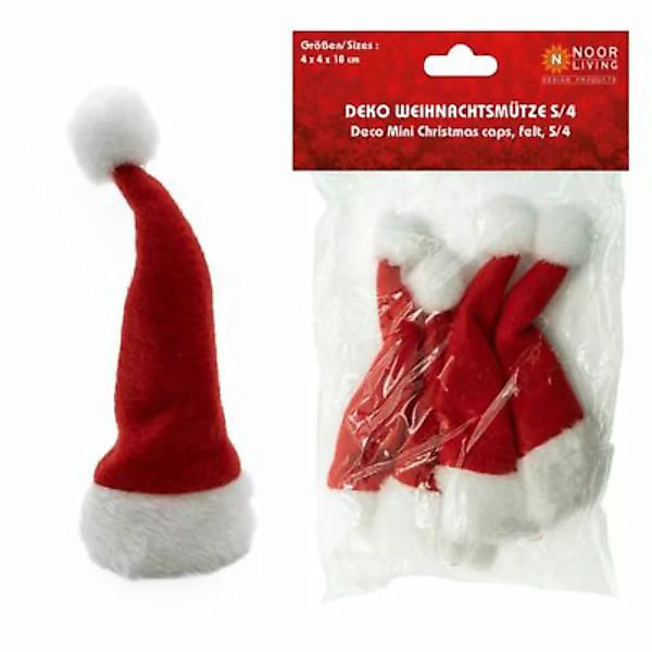 HTI-Living Winterdekoration Mini-Weihnachtsmützen rot/weiß günstig online kaufen