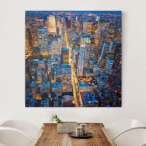 Leinwandbild - Quadrat Midtown Manhattan günstig online kaufen