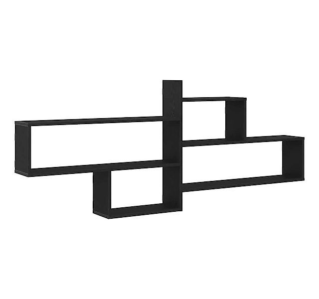 vidaXL Regal Wandregal Schwarz Eichen-Optik 167,5x18x68 cm Holzwerkstoff, 1 günstig online kaufen