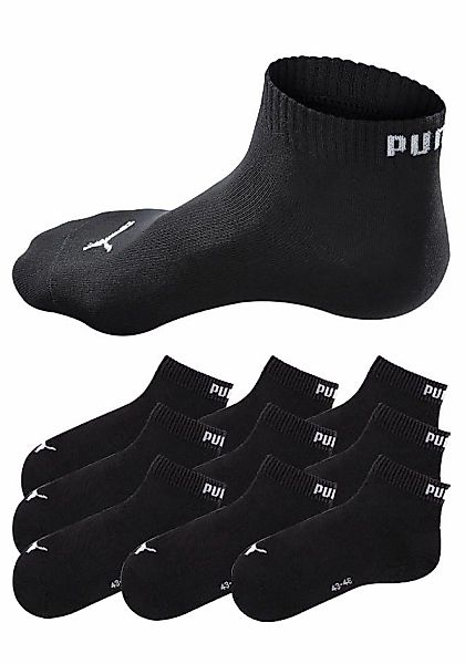 PUMA Kurzsocken 9 Stk. tlg. Atmungsaktiv, feuchtigkeitsregulierend, Rippenb günstig online kaufen