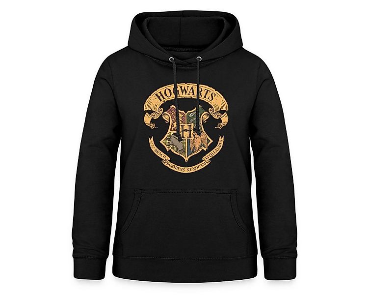 Spreadshirt Hoodie Harry Potter Hogwarts Wappen Damen Hoodie (1-tlg) günstig online kaufen