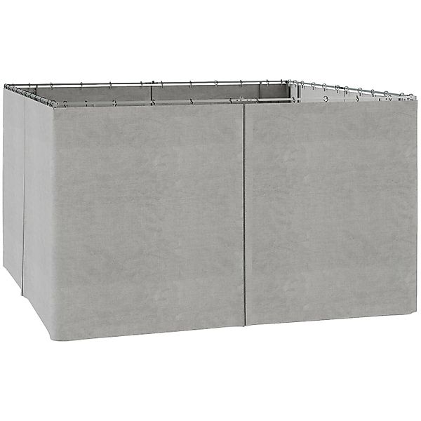 Outsunny Gazebo Ersatzvorhang Polyester Hellgrau 352L x 205H cm günstig online kaufen