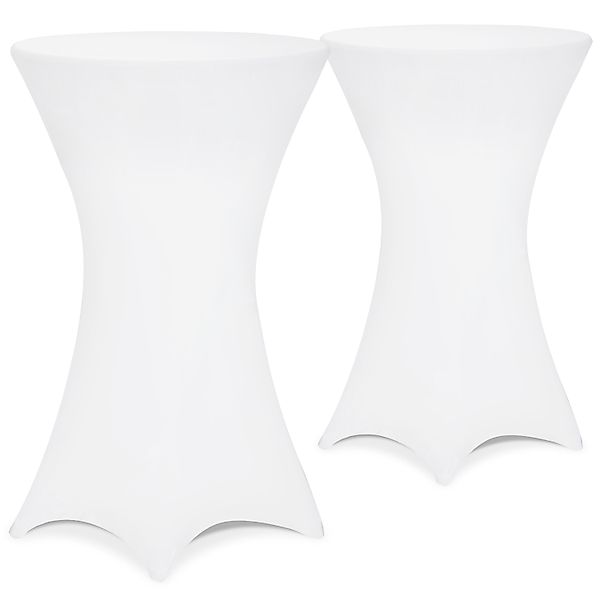Stehtischhusse 2er-Set Weiß Ø80cm günstig online kaufen