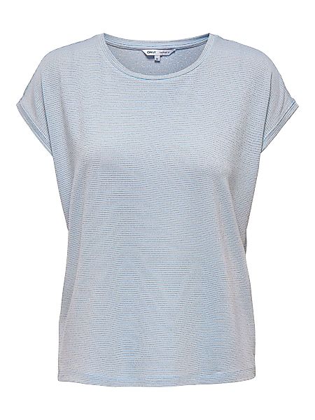 ONLY T-Shirt Rundhalsausschnitt, Modische Glitzer Naht günstig online kaufen