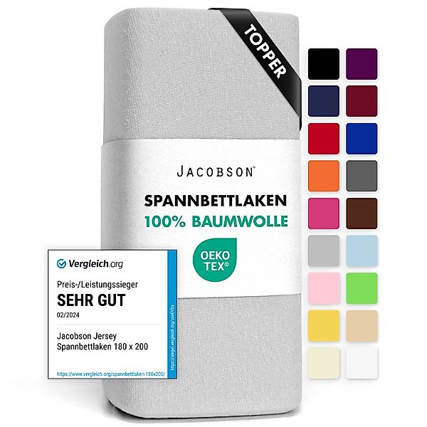 Jacobson Spannbettlaken TOPPER aus 100% Baumwolle, günstig online kaufen