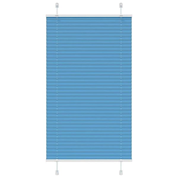 vidaXL Plissee Blau 75x100 cm Stoffbreite 74,4 cm Polyester 4015172 günstig online kaufen