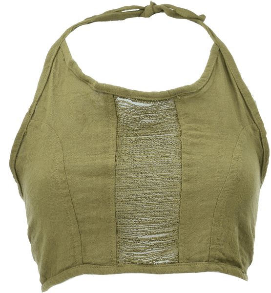 Guru-Shop T-Shirt Goa Top, Psytrance Neckholder günstig online kaufen