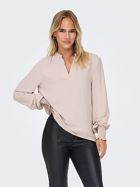 ONLY Blusenshirt ONLMETTE V-NECK LS SMOCK günstig online kaufen