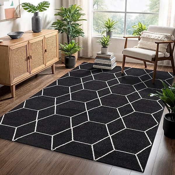 Sanat Teppich "Trellis" rechteckig 10 mm Höhe Kurzflor, skandi, boho, auch günstig online kaufen