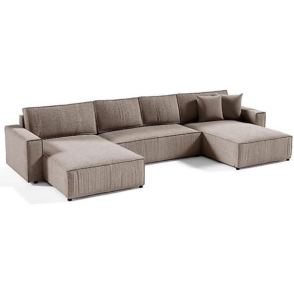 Beautysofa Ecksofa U-Form Parys, mit Schlaffunktion, Bettkasten, Viele Farb günstig online kaufen