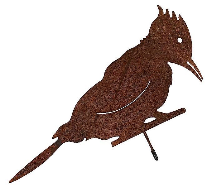 Baumstecker Specht Edelrost Vogel mit Schraube für Baum Zaun Wand günstig online kaufen