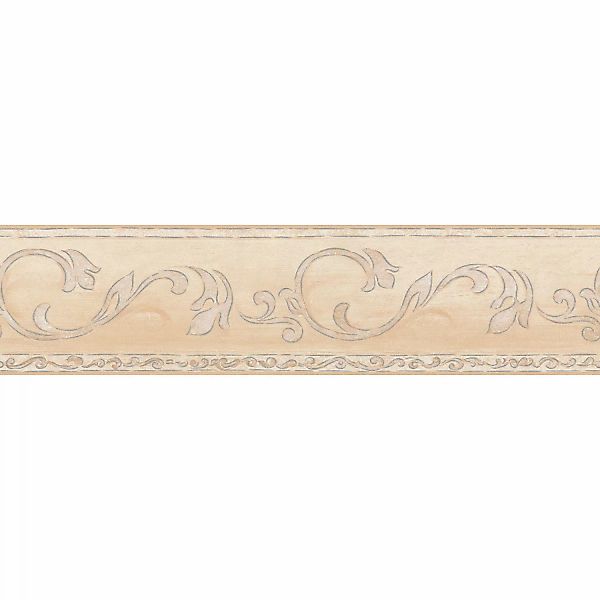 Bricoflor Selbstklebende Bordüre für Küche im Landhausstil Beige Tapetenbor günstig online kaufen
