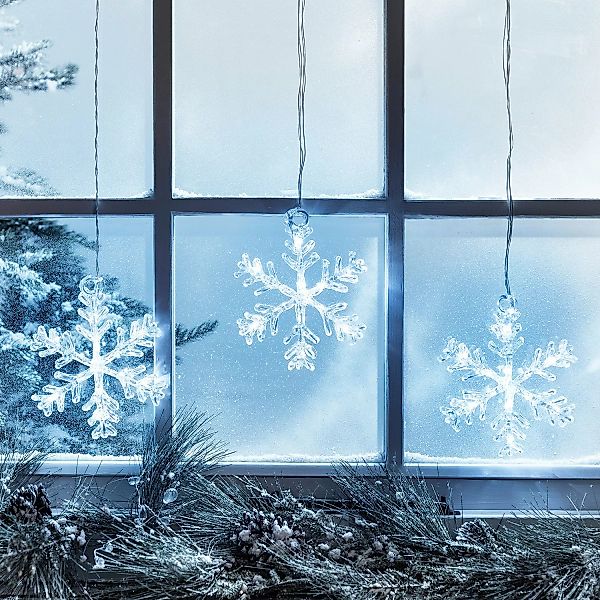 Stockholm LED Schneeflocken Fensterdeko Weihnachten günstig online kaufen